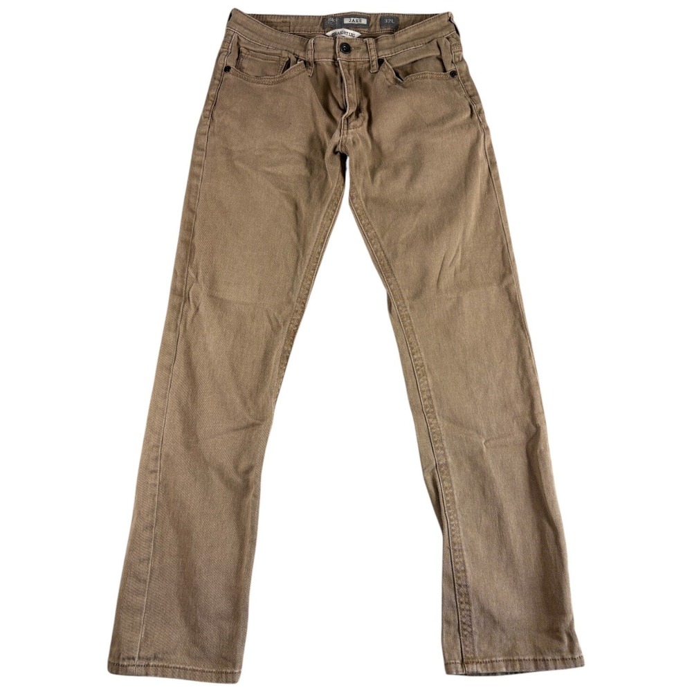 BKE Jake Pants Men's 29x32 Tan Straight Stretch Premium Workwear Buckle Khaki